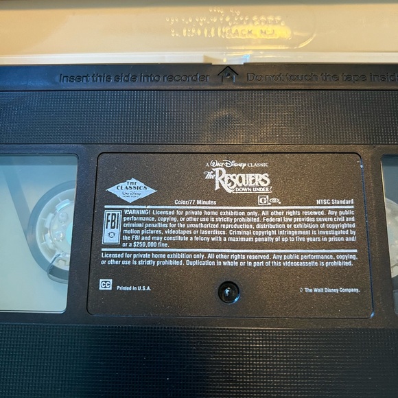 Disney Black Diamond Edition The Rescuers Down Under Summer Lead VHS - Picture 4 of 7